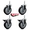 Service Caster 5 Inch Black Polyurethane Wheel Swivel 58 Inch Threaded Stem Caster Set 2 Brakes SCC SCC-TS20S514-PPUB-BLK-58212-2-PLB-2 - alternate 5